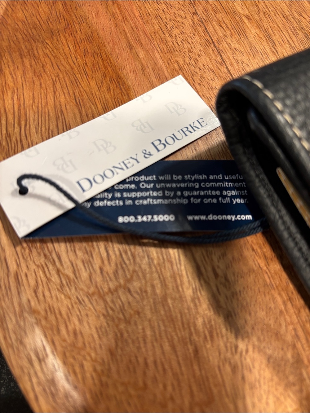 Dooney & Bourke Black Pebbled Leather Wallet - Picture 6 of 9